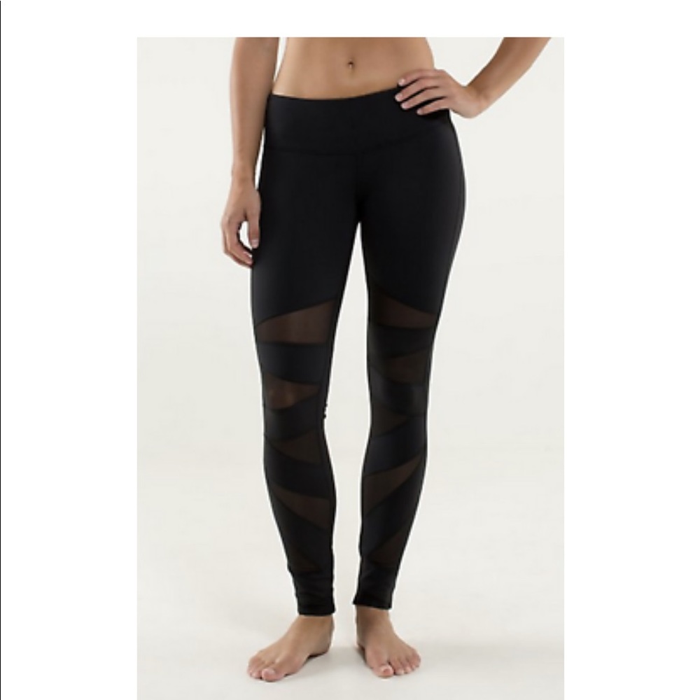 Lululemon Wunder Under Tech Mesh Legging Black 8